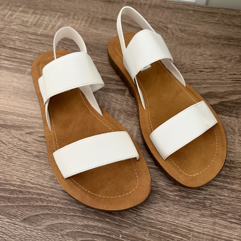 Steve Madden White Roma Sandals